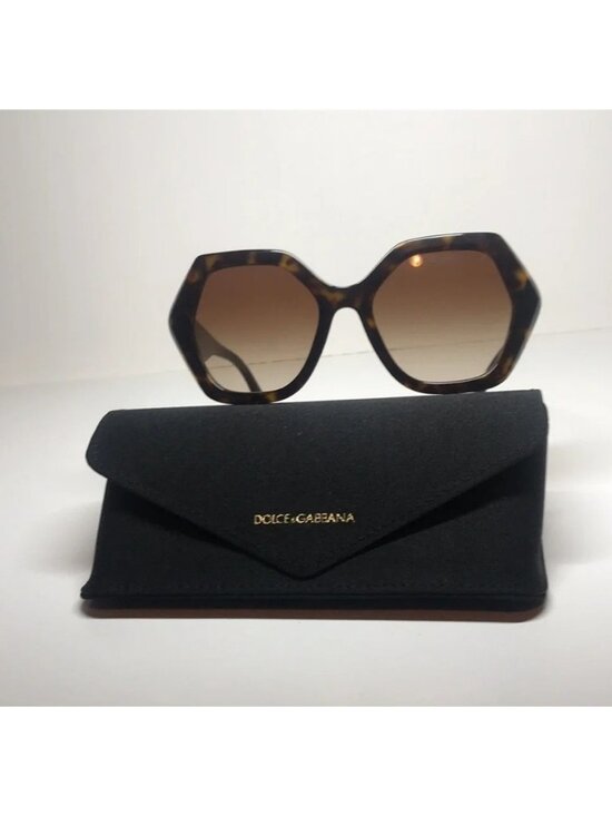 New Authentic Dolce & Gabbana DG4406 502/13 Gradient Brown Hexagonal Sunglasses main image 8